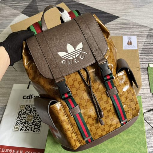 Adidas x Gucci Backpack Beige And Brown