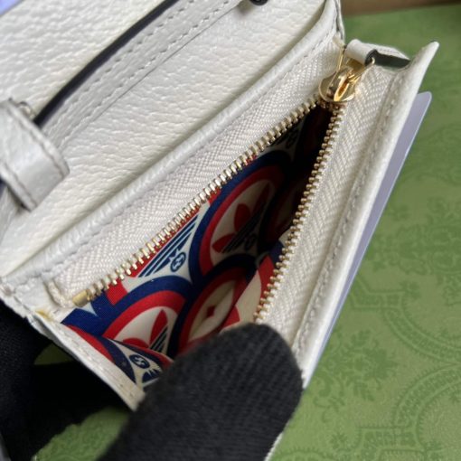 Adidas x Gucci Card Case With Horsebit Off-white And Black Leather - Image 9