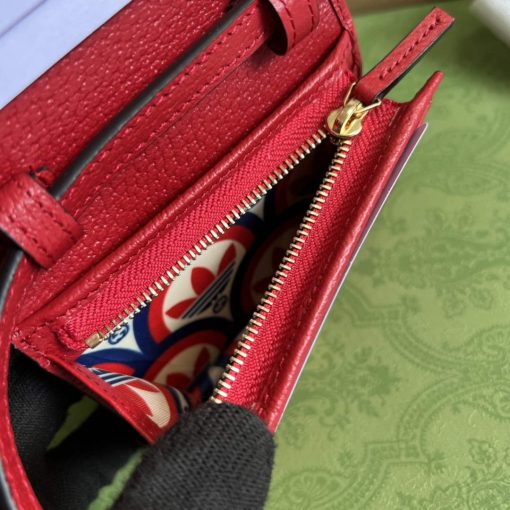 Adidas x Gucci Card Case With Horsebit Off-white And Red Leather - Image 9