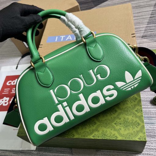 Gucci Adidas x Gucci Medium Duffle Bag Green - Image 4