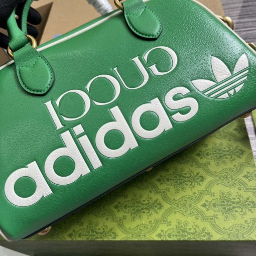 Gucci Adidas x Gucci Medium Duffle Bag Green - Image 5