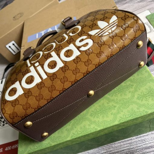 Adidas x Gucci Mini Duffle Bag Brown - Image 6