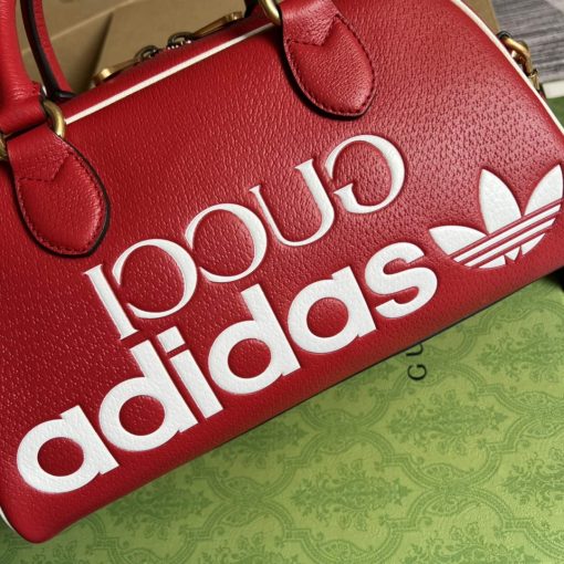 Adidas x Gucci Mini Duffle Bag Red - Image 5