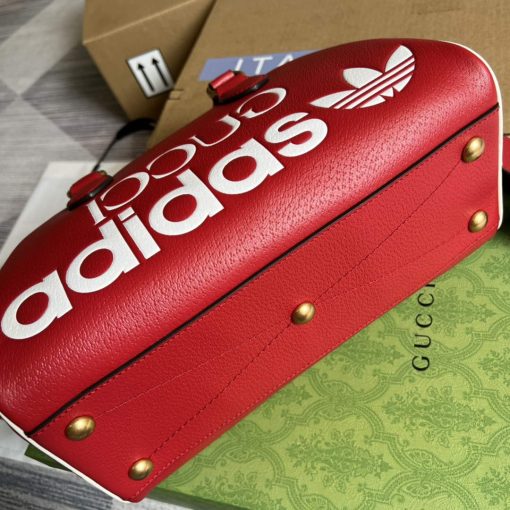 Adidas x Gucci Mini Duffle Bag Red - Image 7