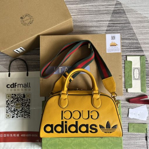 Adidas x Gucci Mini Duffle Bag Yellow - Image 2