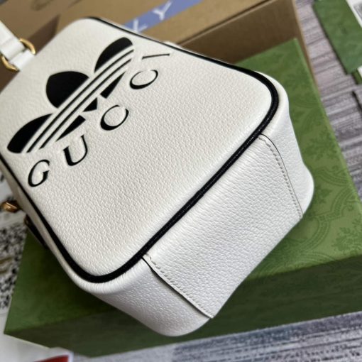 Adidas x Gucci Mini Top Handle Bag White Leather - Image 7