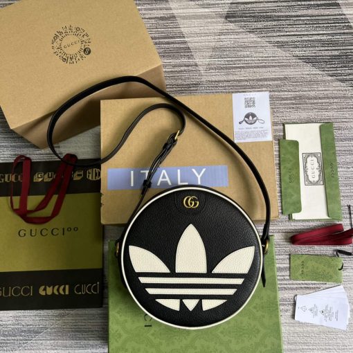 Adidas x Gucci Ophidia Shoulder Bag Black Leather