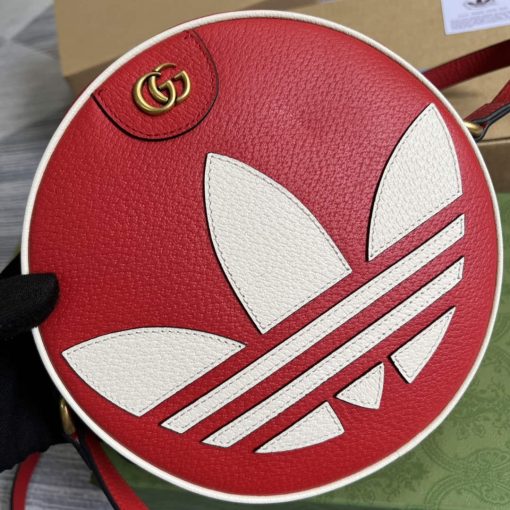 Adidas x Gucci Ophidia Shoulder Bag Red Leather - Image 7