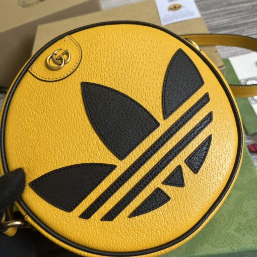 Adidas x Gucci Ophidia Shoulder Bag Yellow Leather - Image 5