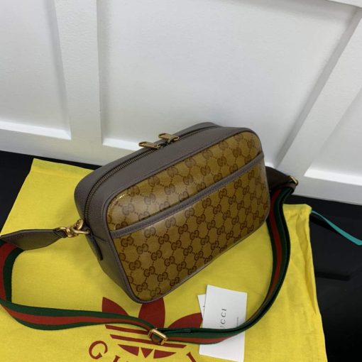 Adidas x Gucci Small Shoulder Bag Beige And Brown GG Canvas - Image 3