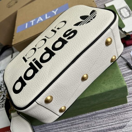 Adidas x Gucci Small Shoulder Bag White Leather - Image 6