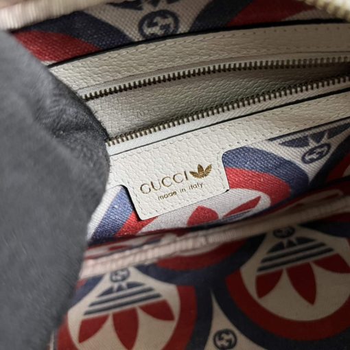 Adidas x Gucci Small Shoulder Bag White Leather - Image 9