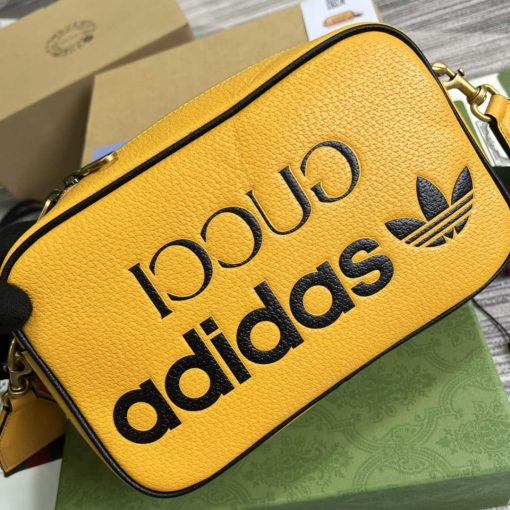 Adidas x Gucci Small Shoulder Bag Yellow Leather - Image 4