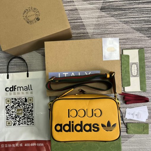 Adidas x Gucci Small Shoulder Bag Yellow Leather