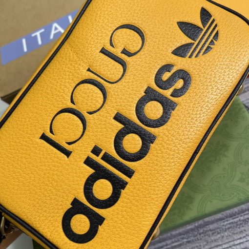 Adidas x Gucci Small Shoulder Bag Yellow Leather - Image 7