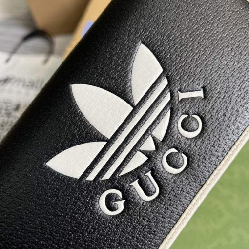 Adidas x Gucci Wallet With Chain Black And White Leather - Image 5