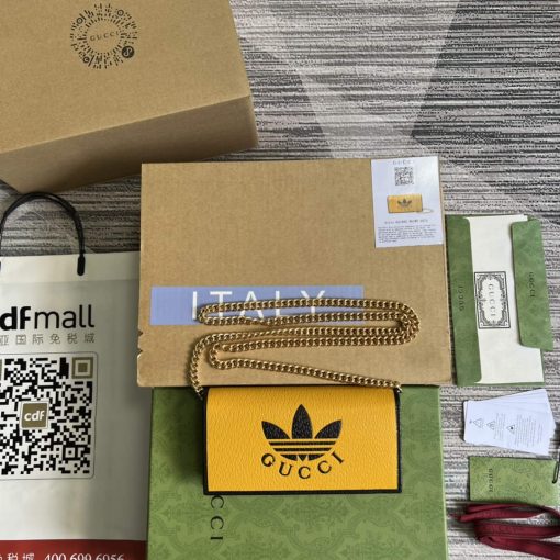 Adidas x Gucci Wallet With Chain Off-black And Yellow Leather - Image 2