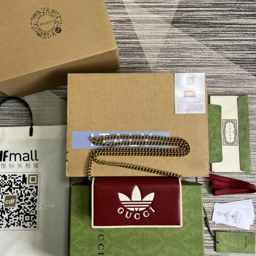 Adidas x Gucci Wallet With Chain Off-white And Red Leather - Image 2