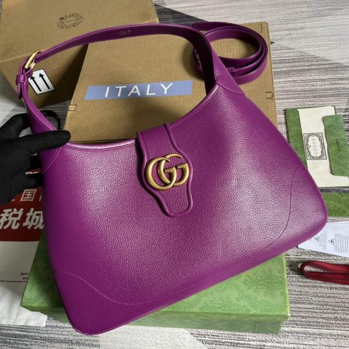 Gucci Aphrodite Medium Shoulder Bag Purple - Image 4