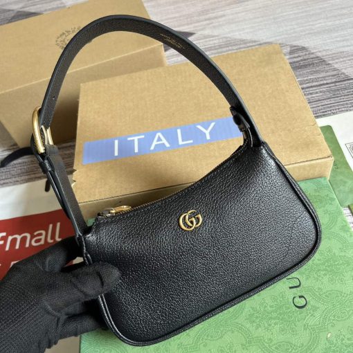 Gucci Aphrodite Shoulder Bag With Double G Black - Image 4