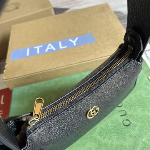 Gucci Aphrodite Shoulder Bag With Double G Black - Image 6