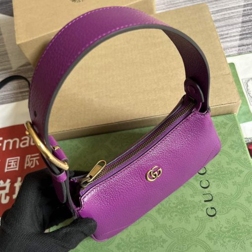 Gucci Aphrodite Shoulder Bag With Double G Purple - Image 4