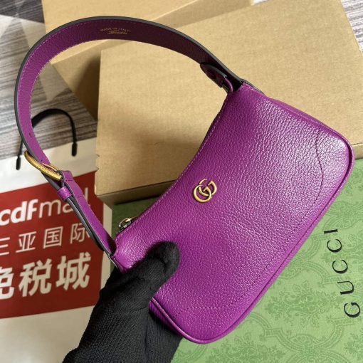 Gucci Aphrodite Shoulder Bag With Double G Purple - Image 8