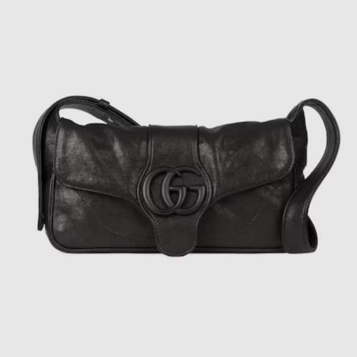 Gucci Aphrodite Small Shoulder Bag Black Soft Leather
