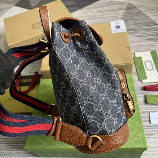 Gucci Backpack With Interlocking G Blue - Image 3