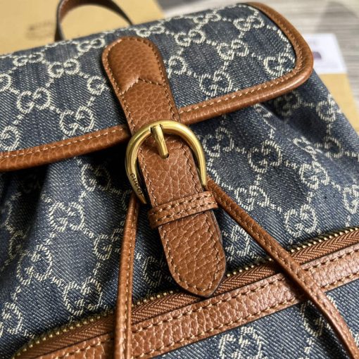 Gucci Backpack With Interlocking G Blue - Image 5