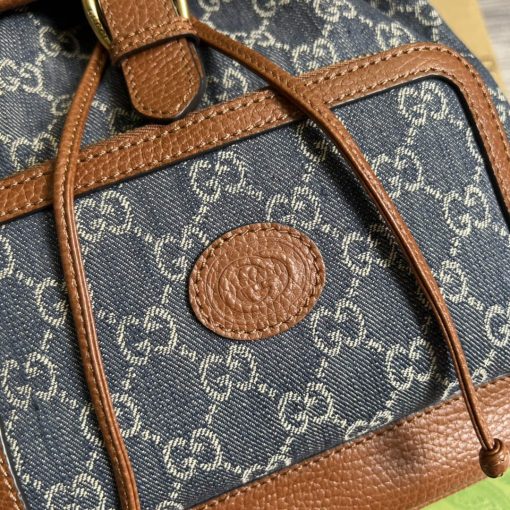 Gucci Backpack With Interlocking G Blue - Image 6