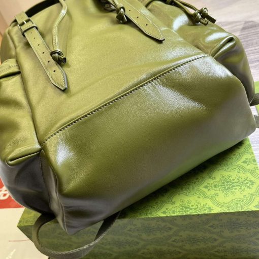 Gucci Backpack With Tonal Double G Forest Green - Image 7