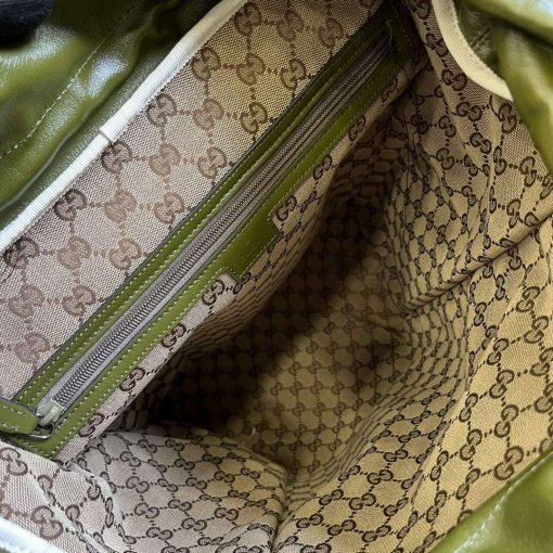 Gucci Backpack With Tonal Double G Forest Green - Image 9