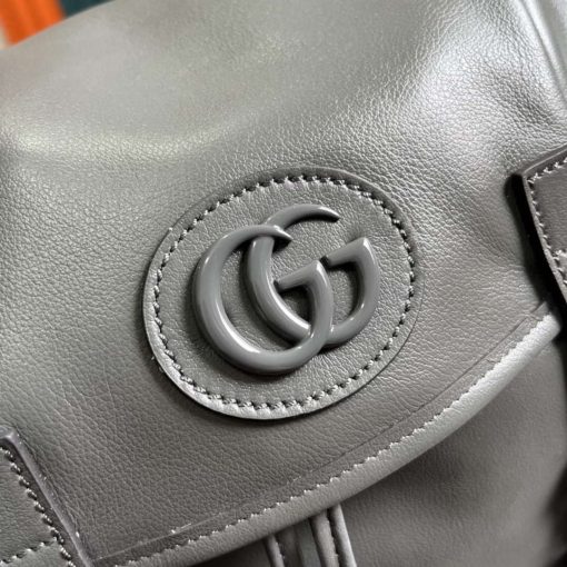 Gucci Backpack With Tonal Double G Gray - Image 5