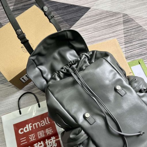 Gucci Backpack With Tonal Double G Gray - Image 8