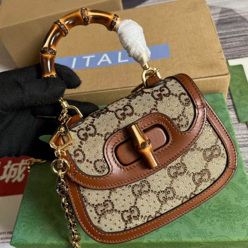 Gucci Bamboo 1947 Mini Top Handle Bag - Image 4