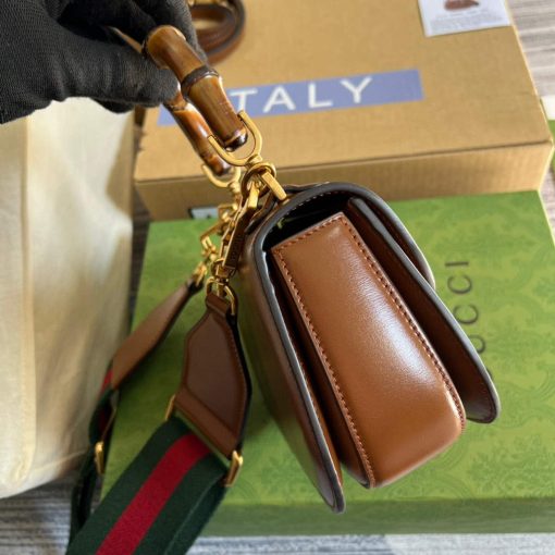 Gucci Bamboo 1947 Mini Top Handle Bag Tan - Image 3