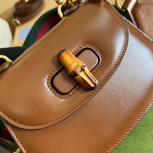 Gucci Bamboo 1947 Mini Top Handle Bag Tan - Image 5