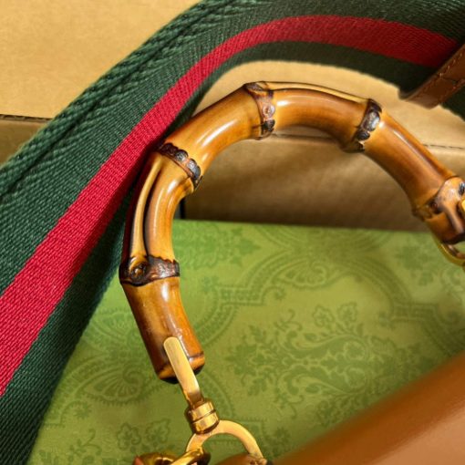 Gucci Bamboo 1947 Mini Top Handle Bag Tan - Image 7