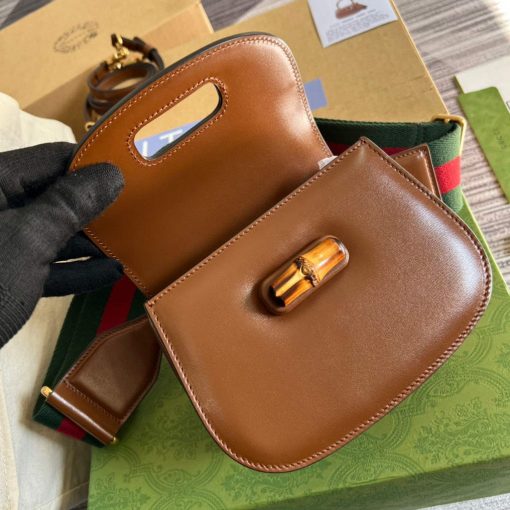 Gucci Bamboo 1947 Mini Top Handle Bag Tan - Image 8