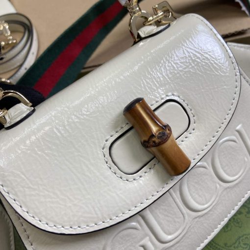 Gucci Bamboo 1947 Mini Top Handle Bag White - Image 5