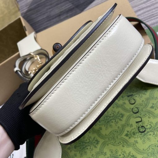 Gucci Bamboo 1947 Mini Top Handle Bag White - Image 7