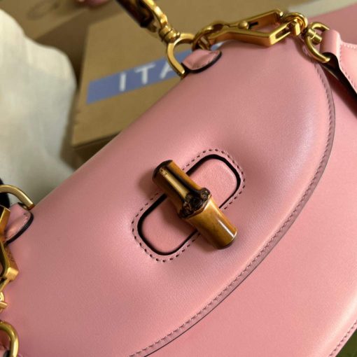 Gucci Bamboo 1947 Small Top Handle Bag Pink - Image 5