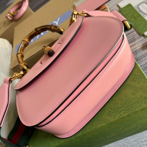 Gucci Bamboo 1947 Small Top Handle Bag Pink - Image 7