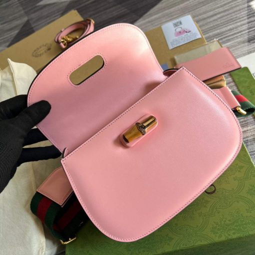 Gucci Bamboo 1947 Small Top Handle Bag Pink - Image 8