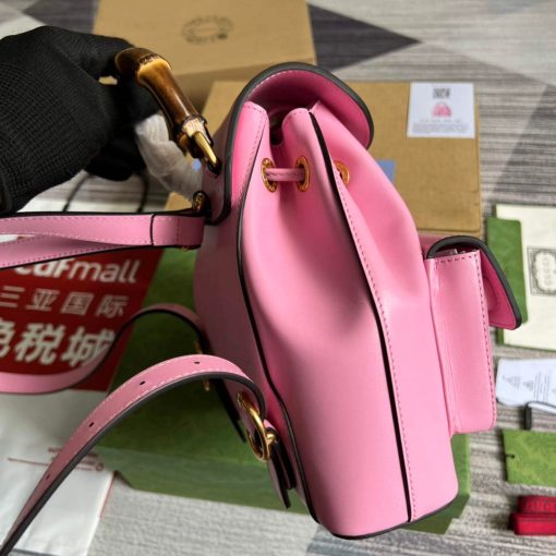 Gucci Bamboo Backpack Pink - Image 5