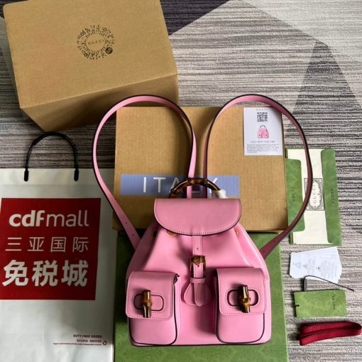 Gucci Bamboo Backpack Pink