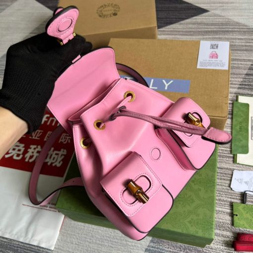 Gucci Bamboo Backpack Pink - Image 7