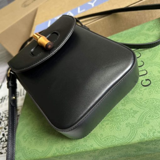 Gucci Bamboo Mini Handbag Black - Image 6