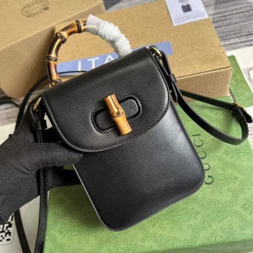 Gucci Bamboo Mini Handbag Black